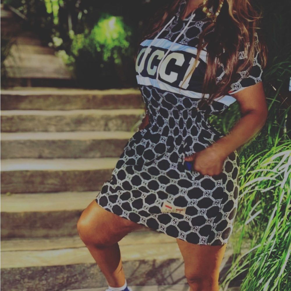 Gucci Monogram Black and White Dress